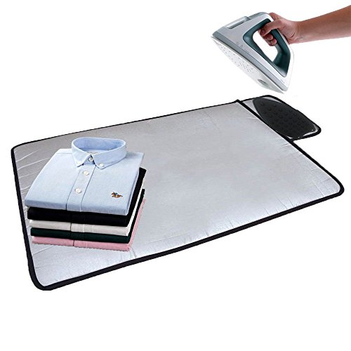 HOMILA Portable Ironing Mat with Silicone Pad,Ironing Blanket Heat