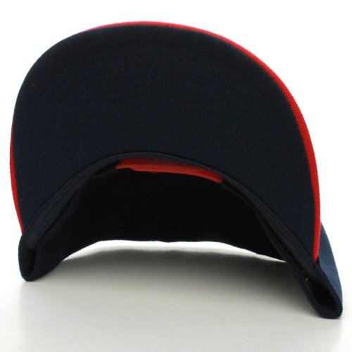 L.O.G.A. Plain Adjustable Snapback Hats Caps (Many Colors). (One Size, Navy Red)