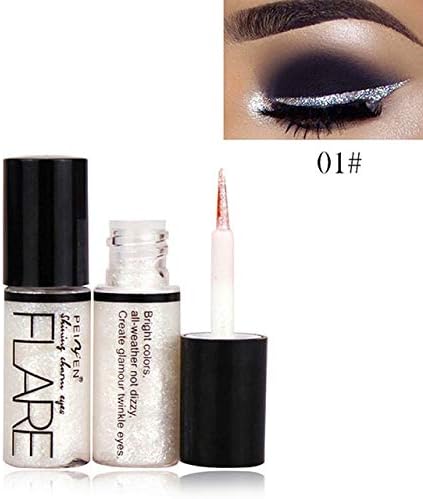Amazon Co Jp Ymsh 女性顔料シルバーローズゴールドリキッドグリッターアイライナー格安メイクアップ美容のための専門の新シャイニー アイライナー化粧品 Color 01 ホーム キッチン