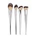 ABC 12PCS Make Up Foundation Eyebrow Eyeliner Blush Cosmetic Concealer Brushes (Silver)