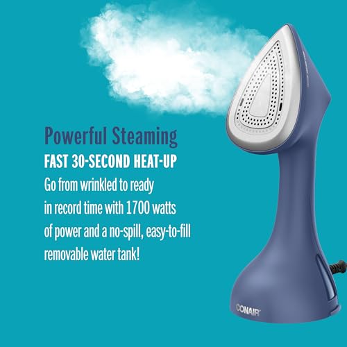 Conair Extreme Steam & Press 2 in 1 Steamer, Handheld Fabric Steamer, 1700W Clothing Stemaer, 30 second Heat-up, Travel Steamer