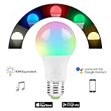 Smart Bulb,Nexlux Sunrise Wake-Up WiFi Lights,Cellphone Control Color Tunable Soft,Cool White,RGB Led Light Bulb 4.5W(40W Equivalent),Compatible with Alexa and Google Assistant