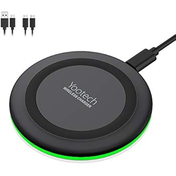 Yootech Wireless Charger,Qi-Certified 10W Max Fast Wireless Charging Pad Compatible with iPhone 11/11 Pro/11 Pro Max/XS MAX/XR/XS/X/8, Samsung Galaxy Note 10/S10/S9/S8, AirPods Pro(With 2 USB C Cable)