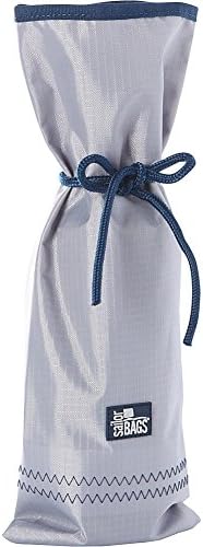 SailorBags Silver Spinnaker Bottle Bag (Silver with Blue Trim)