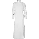 MYAYD Men's Cassock Choir Long Cassock Minister Robe Clergy Pulpit Liturgical Church Robe 4 Colors