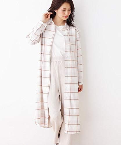 Amazon Co Jp Opaque Clip オペークドットクリップ 洗える Bigネルチェックロングシャツワンピース ライトベージュ 251 38 M 服 ファッション小物