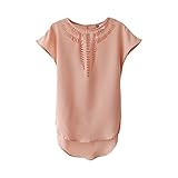 Shawhuaa Womens Carved Hollow Bat Sleeve Chiffon Top T-shirt Blouses