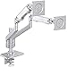 Bestand Premium Dual Monitor Stand – Dual Monitor Mount for LED LCD,Up to 17”-27” Screen,Aluminum (Silver)thumb 1
