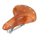 UNISTRENGH Retro Cushion Genuine Leather MTB Road Bikes Saddle Trunk Leather Seat Vintage Rivet Bicycle Saddles