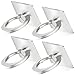 Cell Phone Holder, 4 Pack SENHAI Universal Smartphone Ring Grip Stand Car Mounts for iPhone, ipad, Samsung HTC Nokia Smartphones, Tablet (4 Silver)