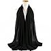 SAFIYA - Hijab for muslim women I Long headscarf islamic scarf turban pashmina shawl cap underscarf pins I Chiffon I Black - 75x180cm