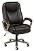 Essentials Big and Tall Executive Chair - Leather Office Chair with Fixed Arms, Black (ESS-201-BRN)