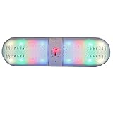 BraveGo Portable Bluetooth 3.0 Wireless Pill Speaker with Fm Radio Support, 3.5mm Connector, Built-in Microphone, Rechargable Battery and Color Flash LED Light (White)