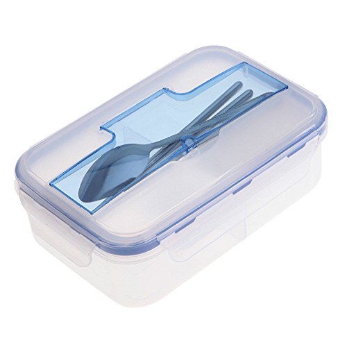 Portable Microwave Lunch Box Picnic Bento Food Containers with Spoon Chopsticks