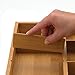 Seville Classics 2 Pack Bamboo Drawer Organizer