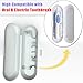 Electric Toothbrush Travel Case for Oral-B Toothbrushes - 4 Pcs Toothbrush Head Covers Compatible with Oral B Electric Toothbrush Heads (White)