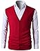 H2H Mens Casual Slim Fit Solid Texture Button-Front Lightweight Sweater Vest