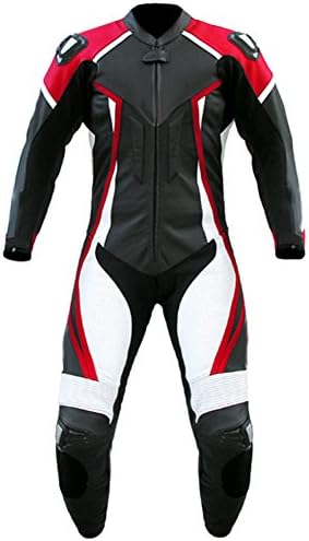 Sleekhides Men's Fashion MotorCycle Real Leather Quality Suit Cow Black X-Large