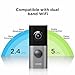 Zmodo Greet Pro Smart Video Doorbell with WiFi Extender, Full HD 180 Degree Wide Angle Camera, Dual Band 5GHz/2.4GHz Capability