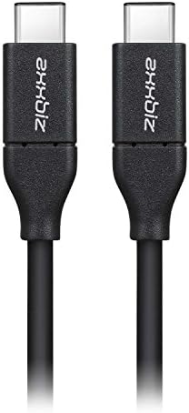 Axxbiz CableBiz-C014B, USB 3.1 Type C Cable - C Male to C Male - 3.3 Ft Long - Super Speed + 3A 10 Gbps - Black