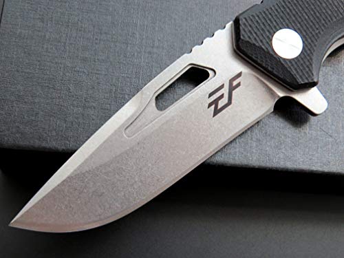 Eafengrow Folding Knife Pocket Knives G10 Handle Blade Camping Hunting Knife Outdoor Tool Survival Knives (EF47-black) - Thumbnail 2