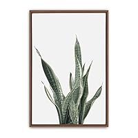 Framed Canvas Wall Art Green Leaves Canvas Prints Home Artwork Decoration for Living Room,Bedroom - 16x24 inches