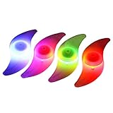 4 Pack Double Faced Bicycle Spoke Light Wind Fire Wheels Silica Gel Spoke Light Steel Wire Lamp Mountain Bike Wheel Light - Red,Blue,Green and Multi-color