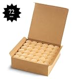 Votive Candles Bulk - Wedding, Dinner, Holiday, Home Decoration, Vintage Look - Unscented 10 Hour Burn Set of 72 (Natural Ivory)