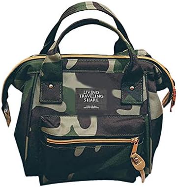 fengwen66 Fashionable Women Small Canvas Handbags Casual Single Shoulder Crossbody Bag(camouflage)