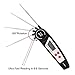 Instant Read Meat Thermometer, CUSIBOX Auto-Off Digital Meat Thermometer, BBQ Food Cooking Thermometer with Collapsible Internal Probe for Kitchen, Grilling, Cooking, Candy, Steak, Milk, Bathing Water