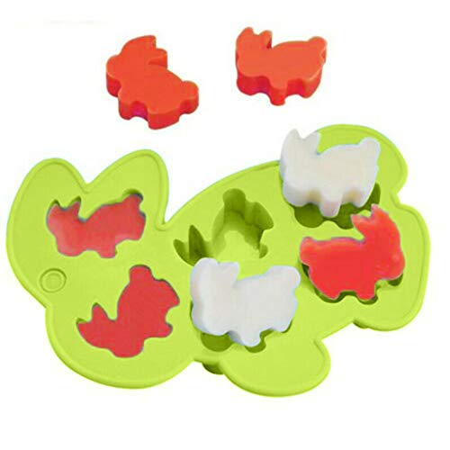 Ice Cube Tray, Fheaven Summer Rabbit Shape Cake Baking Mold Candy Making Gelatin Setting (Green)
