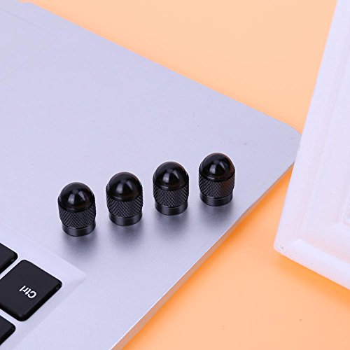 Domybest 4pcs Tire Stem Valve Caps Bullet Shape Aluminum Car Tire Valve Stem Caps Dust Covers - Thumbnail 2