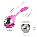 Loose Leaf Tea Infuser - Silicone Handle Tea Infuser Stainless Steel Strainer for Tea Pot, Mug - Loose Tea Steeper - Tea Diffuser for Loose Tea, Fennel Tea, Herbal Tea 3 Set - Orange/Pink/Yellow