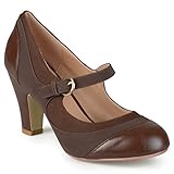 Brinley Co. Womens Tweed Two-tone Mary Jane Pumps