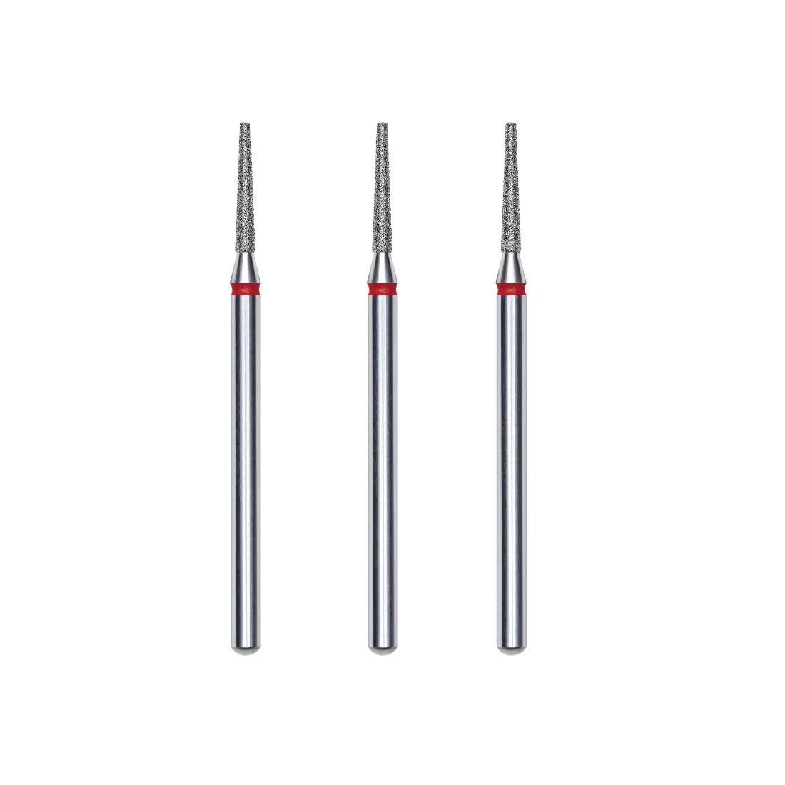 STALEKS PRO Set of 3 Diamond Nail Cutters 10 x 1.6 mm Round Tip Shape (Fine Grain)