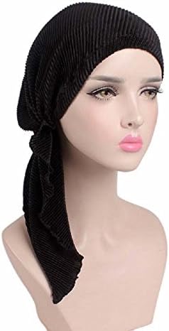 Chemo hat Headscarf Soft Ruffle Women Turban Pretied Tichel Bandana