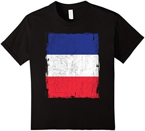 Kids France French Flag T-Shirt 8 Black