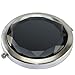 KOLIGHT®Double Sides (One is Normal,Another is Magnifying) Portable Foldable Pocket Metal Makeup Compact Mirror Woman Cosmetic Mirror (Black)