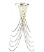 SIYWINA Body Chain with Pearls Harness Multirow Necklace Shoulder Body Chain