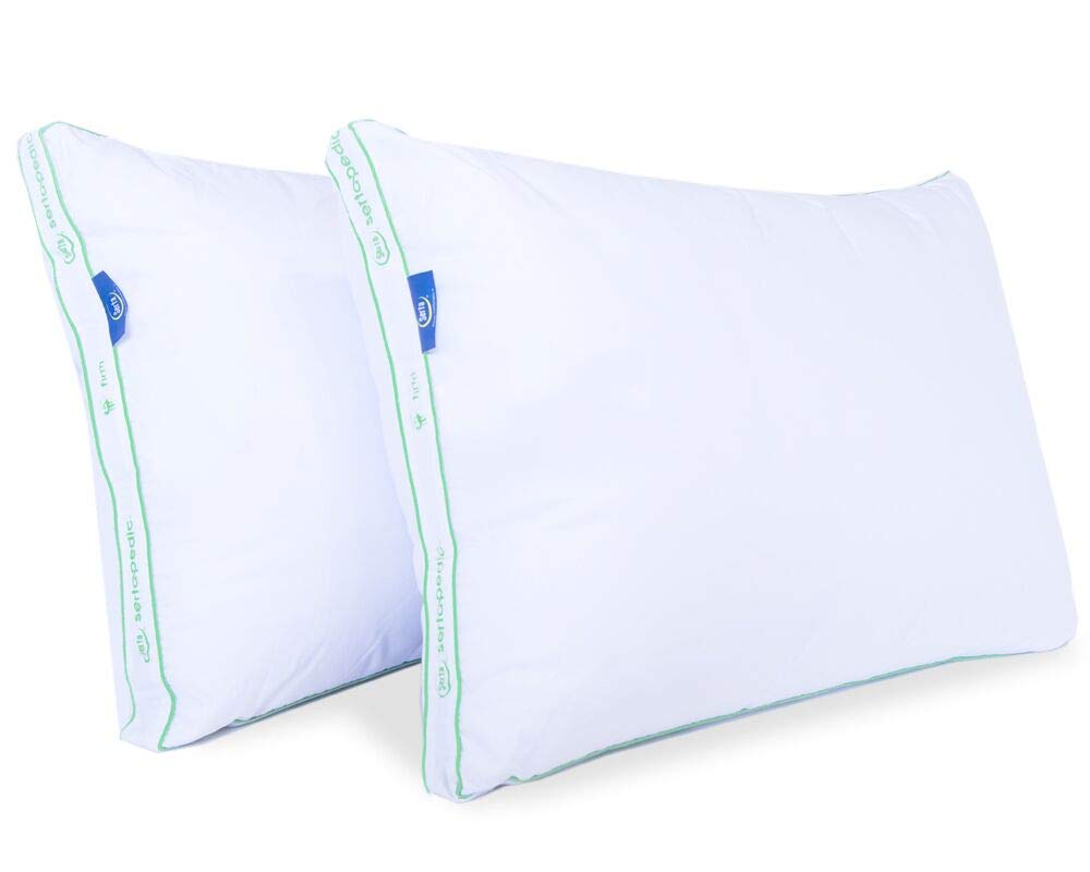 Sertapedic* Firm Pillows Standard Set of 2 Soft 300 Thread Count Cotton