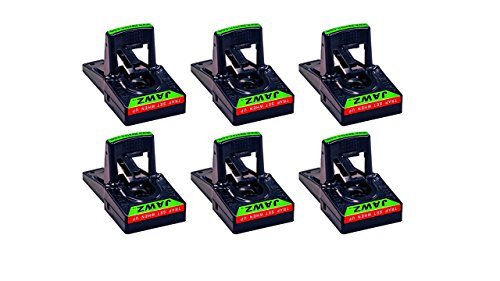 (Pack of 6) JT Eaton 410 Jawz Large Plastic Rat Trap with High Tension Spring for Solid or Liquid Bait
