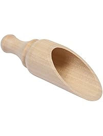 Wood Scoop 3-1/2 Inch, Unfinished Wooden Scoops for Candy, Spices, Parties, Gifts & Favors - Bag of 10
