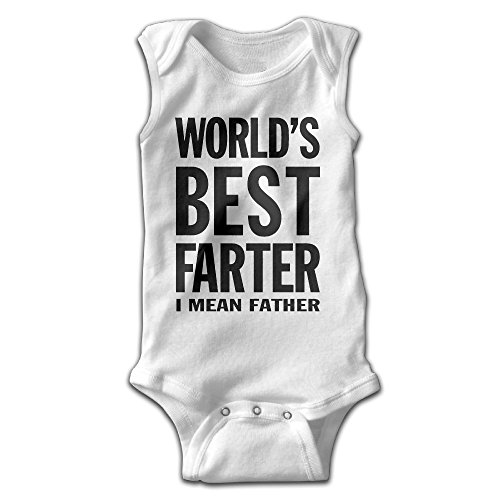 World's Best Farter, I Mean Father Unisex Baby Sleeveless Bodysuits One Pieces Summer Romper White