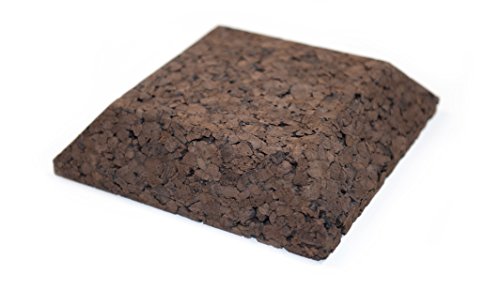 JOCAVI Acoustic Panels QCK006 Quad Cork Absorption & Soundproofing Tiles 9.8"x9.8"x2.4", 12-Pack Natural, Dark Brown (raw finish)