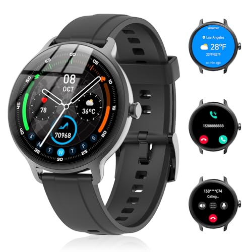 Smart Watch for Women Men(Answer/Make Calls), Fitness Tracker Built-in AI Voice, 1.27" HD Smartwatch with Heart Rate/Sleep/Step/SpO2 Monitor, 100+ Sports Modes, IP68 Waterproof Watch for Android iOS