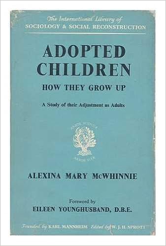 Adopted Children How They Grow Up International Library Of Society Alexina Mary Mcwhinnie 9780710018205 Amazon Com Books