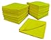 Eurow Microfiber 16 x 16in 300 GSM Cleaning Towels 25-Pack (Yellow)