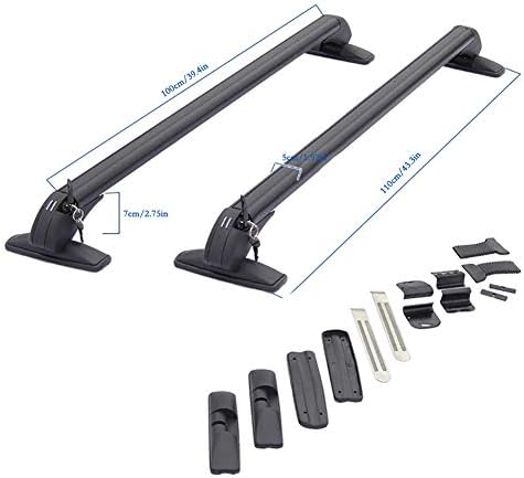 ANJIGN Universal Car Roof Rack Cross Bar,Aluminum Anti-Thief Adjustable multi purpose Cargo Bars for most cars
