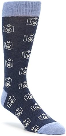Boldsocks Men's Novelty Socks (Blue Cameras)