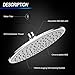 Large Rain Shower Head, WarmSpray Luxury High Flow Rainfall Shower Head, 9 Inch Waterfall Bathroom Showerhead with Adjustable Angles, Anti-Clogging Silicone Nozzles